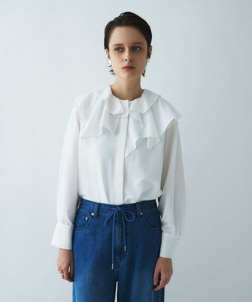 cloenc / クロエンス シャツ・ブラウス | 【マシンウォッシュ】ラッフルフリルブラウス | 詳細4
