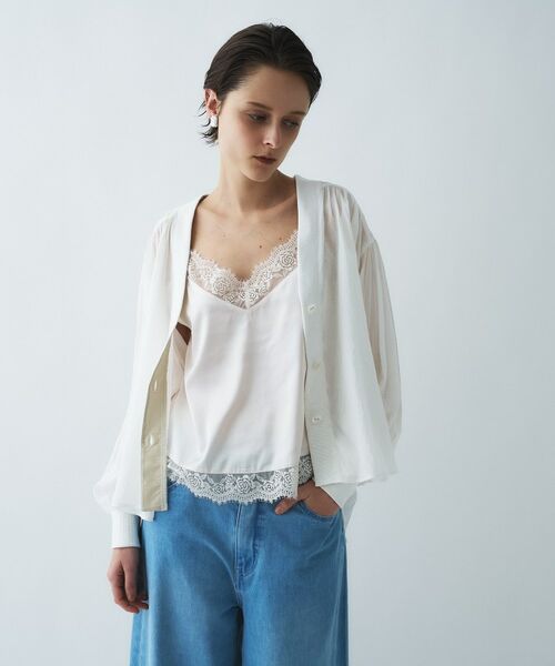 cloenc / クロエンス シャツ・ブラウス | 【手洗い可】スキッパーシアーブラウス | 詳細2