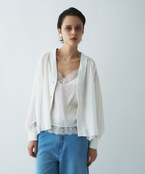 cloenc / クロエンス シャツ・ブラウス | 【手洗い可】スキッパーシアーブラウス | 詳細3