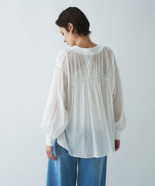 cloenc / クロエンス シャツ・ブラウス | 【手洗い可】スキッパーシアーブラウス | 詳細5