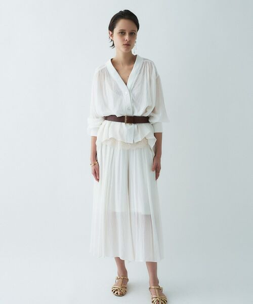 cloenc / クロエンス シャツ・ブラウス | 【手洗い可】スキッパーシアーブラウス | 詳細7