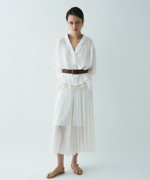 cloenc / クロエンス シャツ・ブラウス | 【手洗い可】スキッパーシアーブラウス | 詳細8