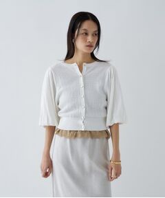 cloenc / クロエンス カーディガン・ボレロ | 【手洗い可】パフスリーブニットカーディガン