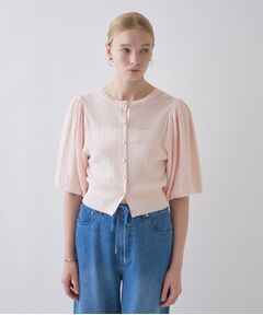 cloenc / クロエンス カーディガン・ボレロ | 【手洗い可】パフスリーブニットカーディガン