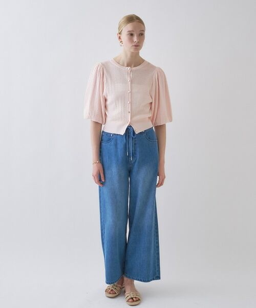 cloenc / クロエンス カーディガン・ボレロ | 【手洗い可】パフスリーブニットカーディガン | 詳細1