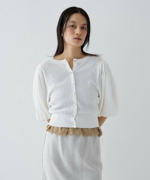 cloenc / クロエンス カーディガン・ボレロ | 【手洗い可】パフスリーブニットカーディガン | 詳細12