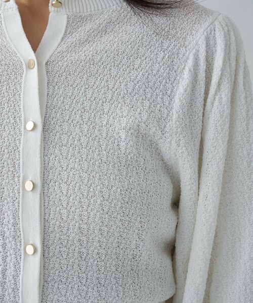 cloenc / クロエンス カーディガン・ボレロ | 【手洗い可】パフスリーブニットカーディガン | 詳細13