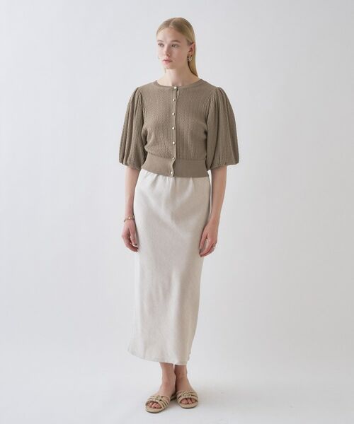 cloenc / クロエンス カーディガン・ボレロ | 【手洗い可】パフスリーブニットカーディガン | 詳細7