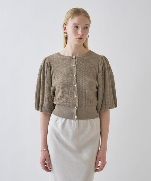 cloenc / クロエンス カーディガン・ボレロ | 【手洗い可】パフスリーブニットカーディガン | 詳細9