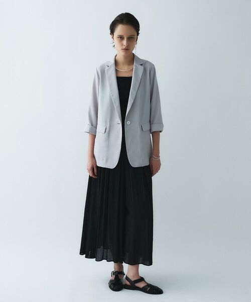 cloenc / クロエンス テーラードジャケット | 【接触冷感／UVカット／マシンウォッシュ】ハーフスリーブテーラードジャケット | 詳細1