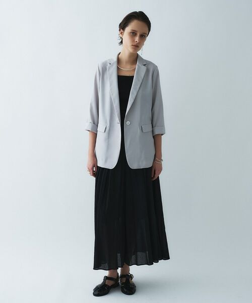 cloenc / クロエンス テーラードジャケット | 【接触冷感／UVカット／マシンウォッシュ】ハーフスリーブテーラードジャケット | 詳細2