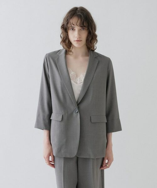 cloenc / クロエンス テーラードジャケット | 【接触冷感／UVカット／マシンウォッシュ】ハーフスリーブテーラードジャケット | 詳細23