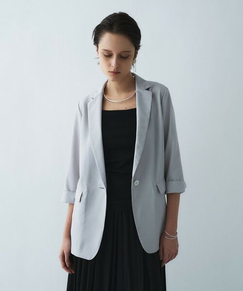 cloenc / クロエンス テーラードジャケット | 【接触冷感／UVカット／マシンウォッシュ】ハーフスリーブテーラードジャケット | 詳細4