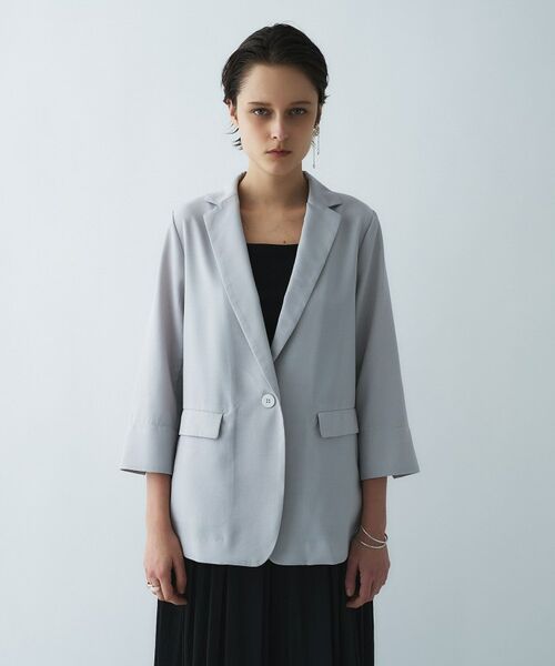 cloenc / クロエンス テーラードジャケット | 【接触冷感／UVカット／マシンウォッシュ】ハーフスリーブテーラードジャケット | 詳細8