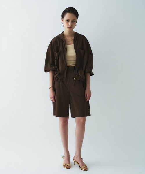 cloenc / クロエンス レザーブルゾン・ジャケット | 【接触冷感／UVカット／マシンウォッシュ】エアリーギャザーパーカー | 詳細1