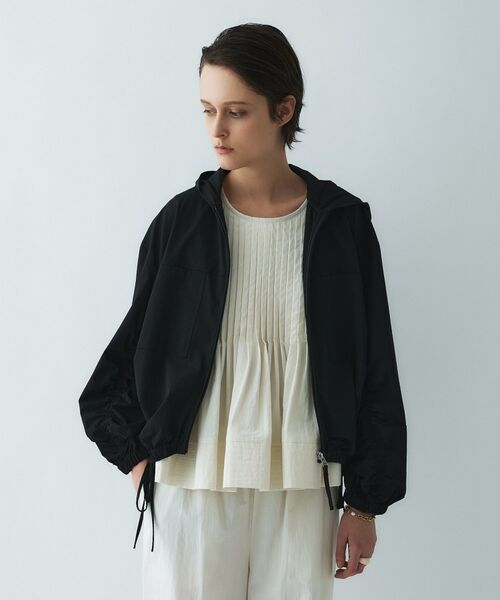 cloenc / クロエンス レザーブルゾン・ジャケット | 【接触冷感／UVカット／マシンウォッシュ】エアリーギャザーパーカー | 詳細14