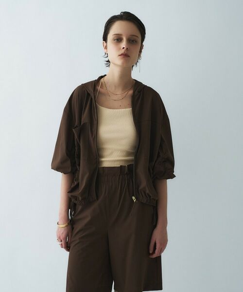 cloenc / クロエンス レザーブルゾン・ジャケット | 【接触冷感／UVカット／マシンウォッシュ】エアリーギャザーパーカー | 詳細3