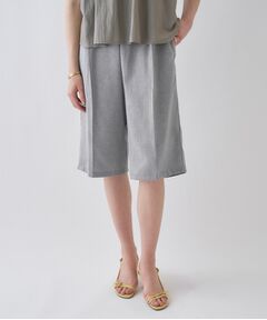 cloenc / クロエンス ショート・ハーフ・半端丈パンツ | 【セットアップ／接触冷感／マシンウォッシュ】リネンライクハーフパンツ