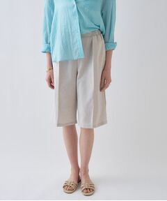 cloenc / クロエンス ショート・ハーフ・半端丈パンツ | 【セットアップ／接触冷感／マシンウォッシュ】リネンライクハーフパンツ