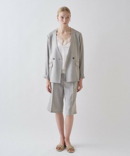 cloenc / クロエンス ショート・ハーフ・半端丈パンツ | 【セットアップ／接触冷感／マシンウォッシュ】リネンライクハーフパンツ | 詳細1