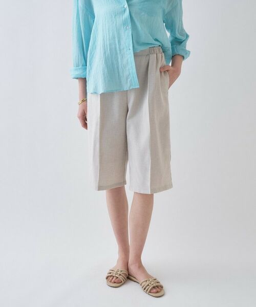 cloenc / クロエンス ショート・ハーフ・半端丈パンツ | 【セットアップ／接触冷感／マシンウォッシュ】リネンライクハーフパンツ | 詳細10