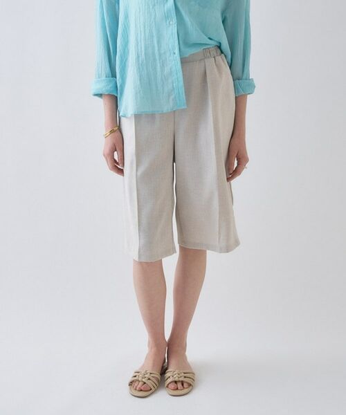 cloenc / クロエンス ショート・ハーフ・半端丈パンツ | 【セットアップ／接触冷感／マシンウォッシュ】リネンライクハーフパンツ | 詳細11