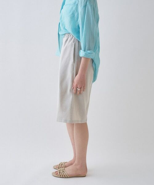 cloenc / クロエンス ショート・ハーフ・半端丈パンツ | 【セットアップ／接触冷感／マシンウォッシュ】リネンライクハーフパンツ | 詳細12
