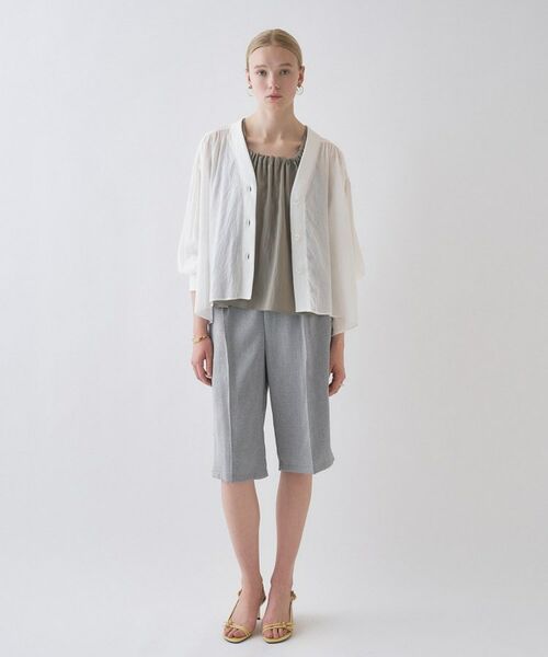 cloenc / クロエンス ショート・ハーフ・半端丈パンツ | 【セットアップ／接触冷感／マシンウォッシュ】リネンライクハーフパンツ | 詳細15