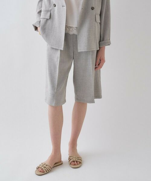 cloenc / クロエンス ショート・ハーフ・半端丈パンツ | 【セットアップ／接触冷感／マシンウォッシュ】リネンライクハーフパンツ | 詳細4