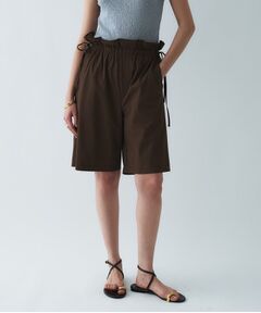 cloenc / クロエンス ショート・ハーフ・半端丈パンツ | 【接触冷感／UVカット／マシンウォッシュ】ギャザーリボンハーフパンツ