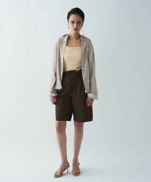 cloenc / クロエンス ショート・ハーフ・半端丈パンツ | 【接触冷感／UVカット／マシンウォッシュ】ギャザーリボンハーフパンツ | 詳細1
