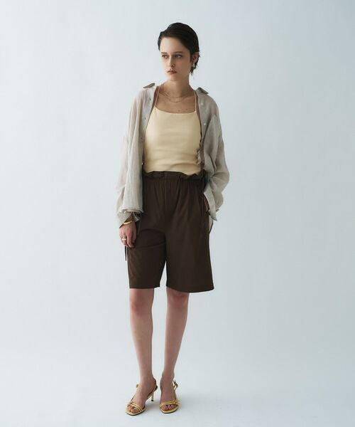 cloenc / クロエンス ショート・ハーフ・半端丈パンツ | 【接触冷感／UVカット／マシンウォッシュ】ギャザーリボンハーフパンツ | 詳細2