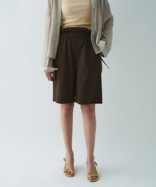 cloenc / クロエンス ショート・ハーフ・半端丈パンツ | 【接触冷感／UVカット／マシンウォッシュ】ギャザーリボンハーフパンツ | 詳細3