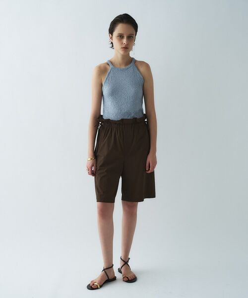 cloenc / クロエンス ショート・ハーフ・半端丈パンツ | 【接触冷感／UVカット／マシンウォッシュ】ギャザーリボンハーフパンツ | 詳細4