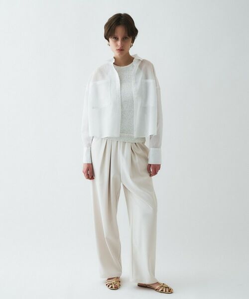 cloenc / クロエンス シャツ・ブラウス | 【手洗い可】シアーストライプシャツ | 詳細1