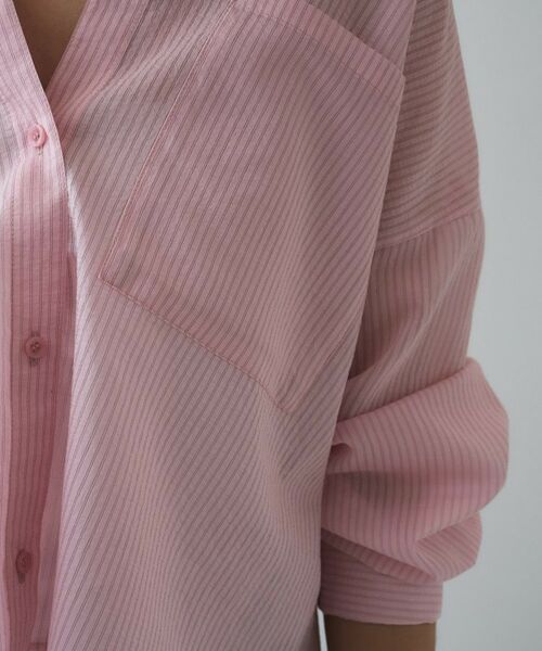 cloenc / クロエンス シャツ・ブラウス | 【手洗い可】シアーストライプシャツ | 詳細10