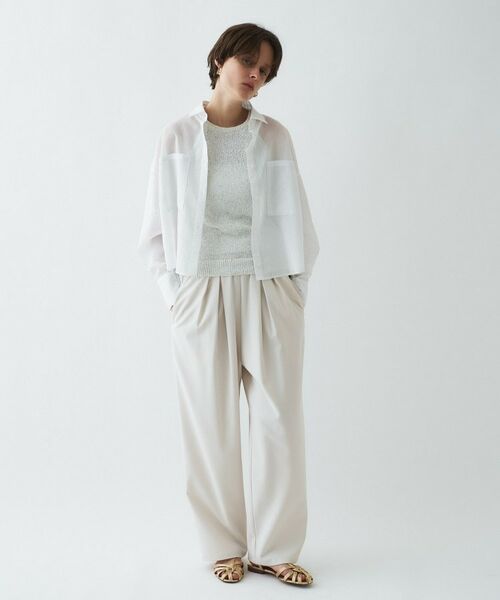 cloenc / クロエンス シャツ・ブラウス | 【手洗い可】シアーストライプシャツ | 詳細2