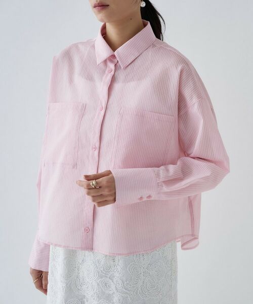 cloenc / クロエンス シャツ・ブラウス | 【手洗い可】シアーストライプシャツ | 詳細21