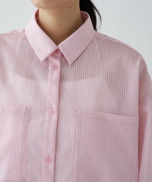 cloenc / クロエンス シャツ・ブラウス | 【手洗い可】シアーストライプシャツ | 詳細22