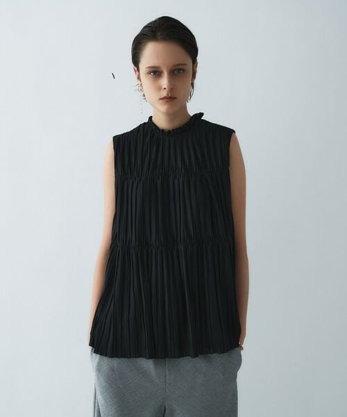 cloenc / クロエンス シャツ・ブラウス | プリーツブラウス（ブラック(019)）