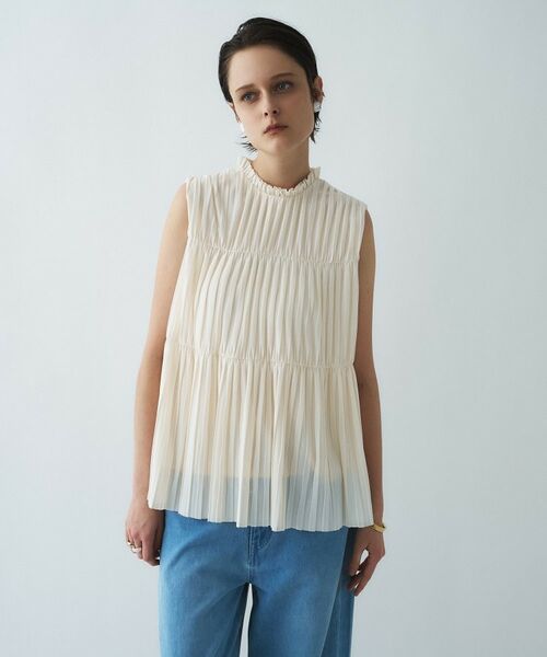 cloenc / クロエンス シャツ・ブラウス | プリーツブラウス（ライトピンク(070)）