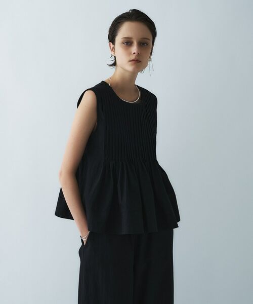cloenc / クロエンス シャツ・ブラウス | ブロードギャザーブラウス（ブラック(019)）