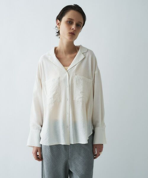 cloenc / クロエンス シャツ・ブラウス | 【手洗い可】テーラードカラーシャツ（ホワイト(001)）