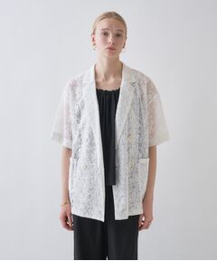 cloenc / クロエンス テーラードジャケット | シアーフラワーメッシュジャケット