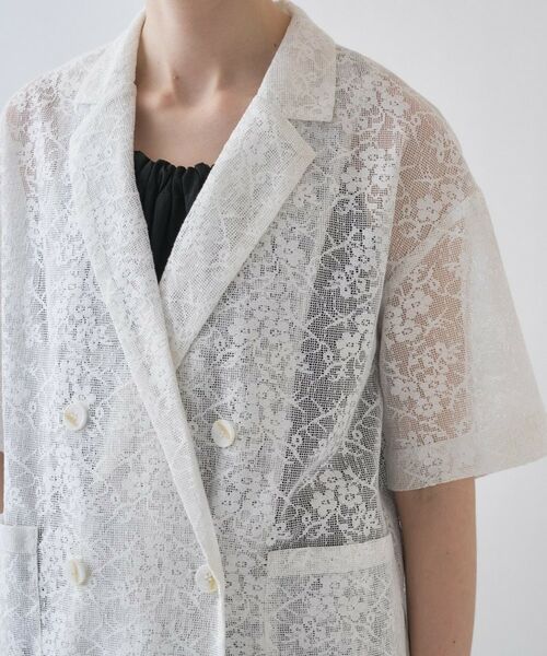 cloenc / クロエンス テーラードジャケット | シアーフラワーメッシュジャケット | 詳細17