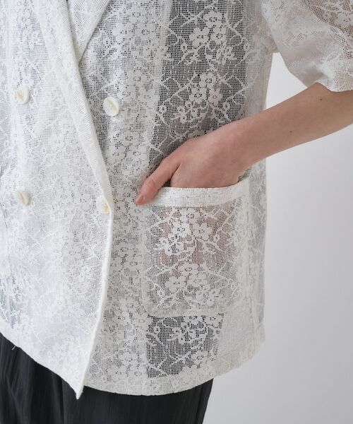 cloenc / クロエンス テーラードジャケット | シアーフラワーメッシュジャケット | 詳細18