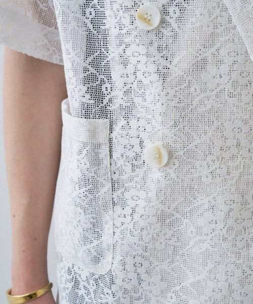 cloenc / クロエンス テーラードジャケット | シアーフラワーメッシュジャケット | 詳細20