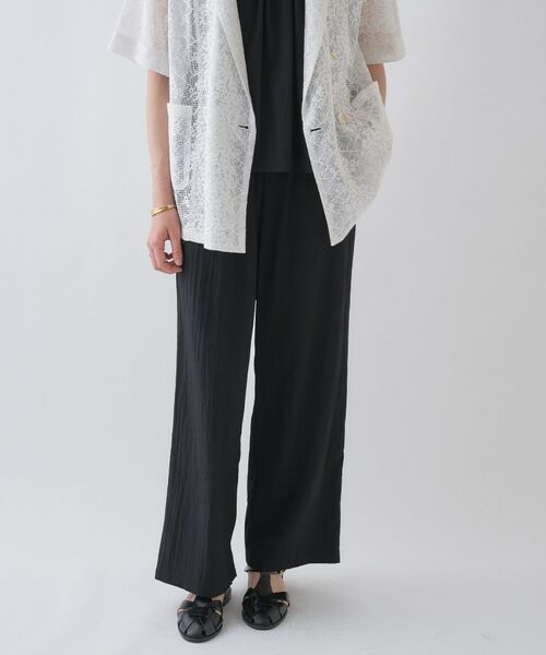 cloenc / クロエンス パンツ | ナイロンワッシャーイージーパンツ（ブラック(019)）