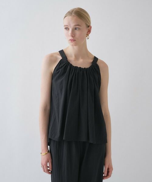 cloenc / クロエンス シャツ・ブラウス | ギャザーリボンブラウス（ブラック(019)）