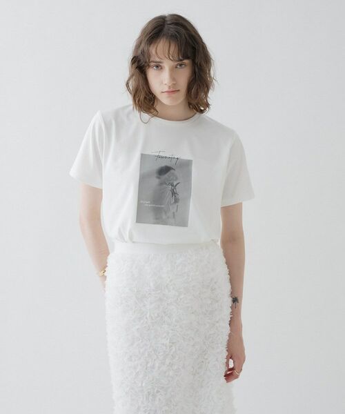 cloenc / クロエンス Tシャツ | フォトプリントTシャツ｜リサイクルポリエステル（ホワイト(801)）